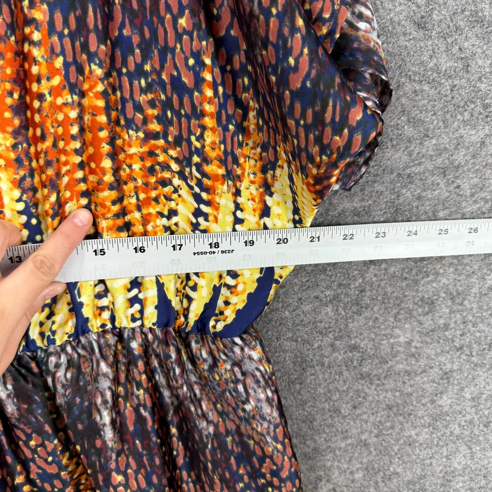 B. Vestido inteligente feminino 12 bainha listrada amarela midi ombro frio manga curta - Imagem 4 de 4