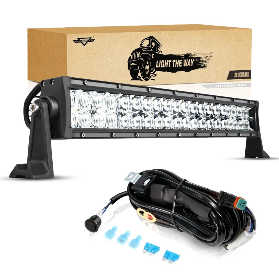 AUXBEAM 22" pulgadas Barra de Luz LED Punto Inundación Combo Offroad Conducción Trabajo Para Pickup Foto 2 de 4