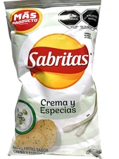 6-Pk Sabritas Crema y Especias 🇲🇽 Sour Cream Potato Chips  45gr/1.59oz 