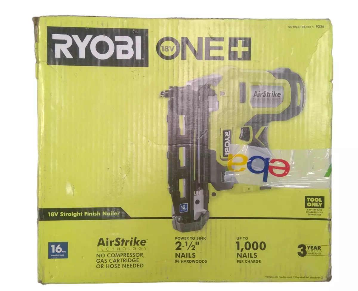 Ryobi 18v sale straight finish nailer