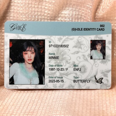 Minnie Official ID Card (G)I-dle 6th Mini Album I Feel CUBE Ent