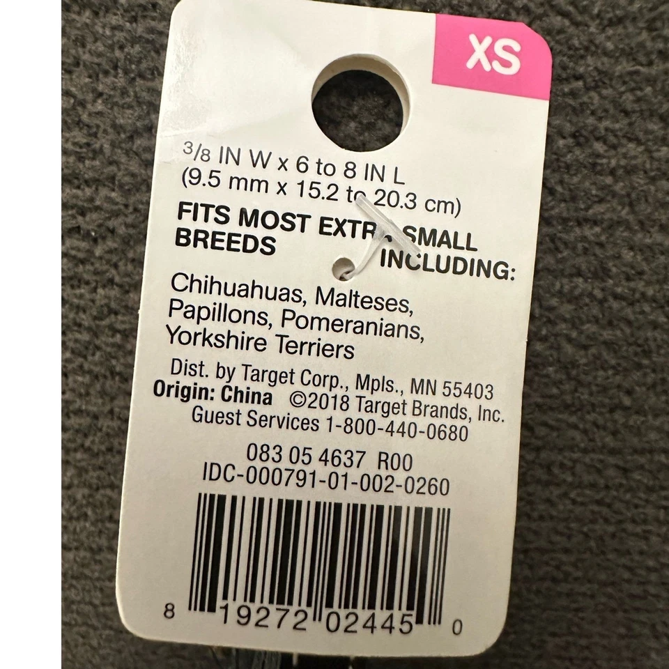 BOOTS & BARKLEY Dog Collar NEW Black XS Leather Gold Tone Hardware Up to 10 LB - Image 3 of 4