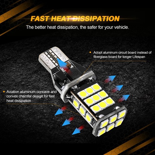 AUXBEAM T15 921 912 LED Reverse Backup Light Bulb W16W 6000K Super Bright White - 第 5/12 張圖片