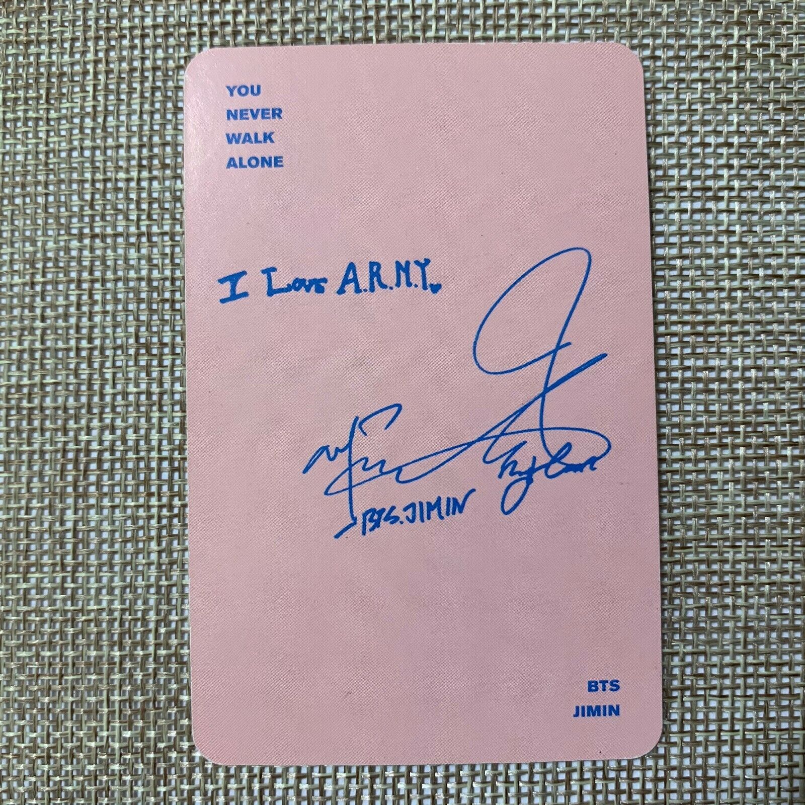 BTS Official Jimin Photocard You Never Walk Alone - US seller