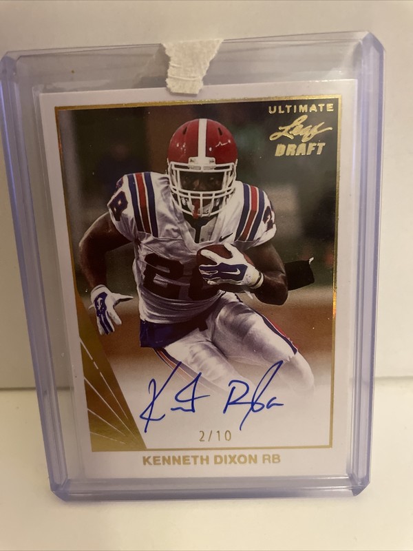 #2/10 ONLY 10) 2016 LEAF ULTIMATE DRAFT AUTO AUTOGRAPH KENNETH DIXON ROOKIE CARD