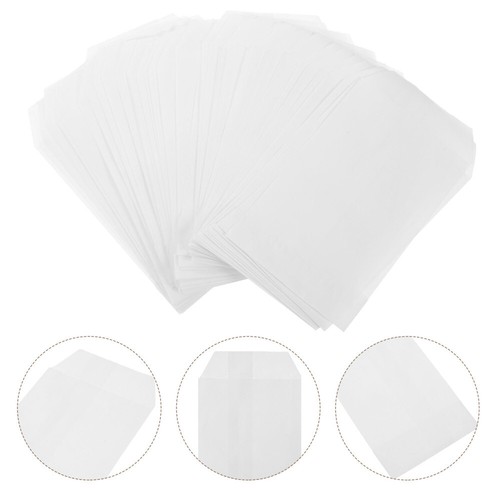 100pcs Flat Paper Bags Glassine Paper Bags Baking Bags Party Favors Packaging