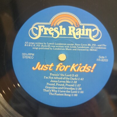 レア【シュリンク、ステッカー付】KIDS - US ORIGINAL LP Lowell Lundstrom and the little lundstroms - Just for Kids Vinyl