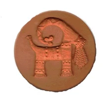 RYCRAFT 2" Round Cookie Stamp with Handle & Recipe Booklet--SWEDISH YULE GOAT