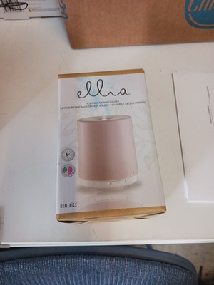 Homedics Ellia Portable Ultrasonic Aroma Diffuser Color Changing 6 Hr Run Time