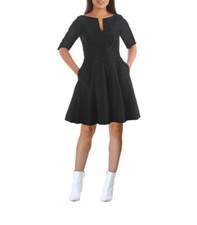 Womens Navy Blue Eshaki Dress 3/4 Sleeve w/Pockets Jasmine Dress Medium 39” Bust