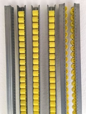 10 x 1.845 mm Röllchenbahn SSi Schäfer Röllchenleisten Rollenbahn Förderstrecke