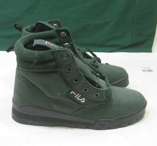FILA BTS BLIZZARD MID N/C 050694 B GREEN SHOES HI TOP YOUTH SIZE 6