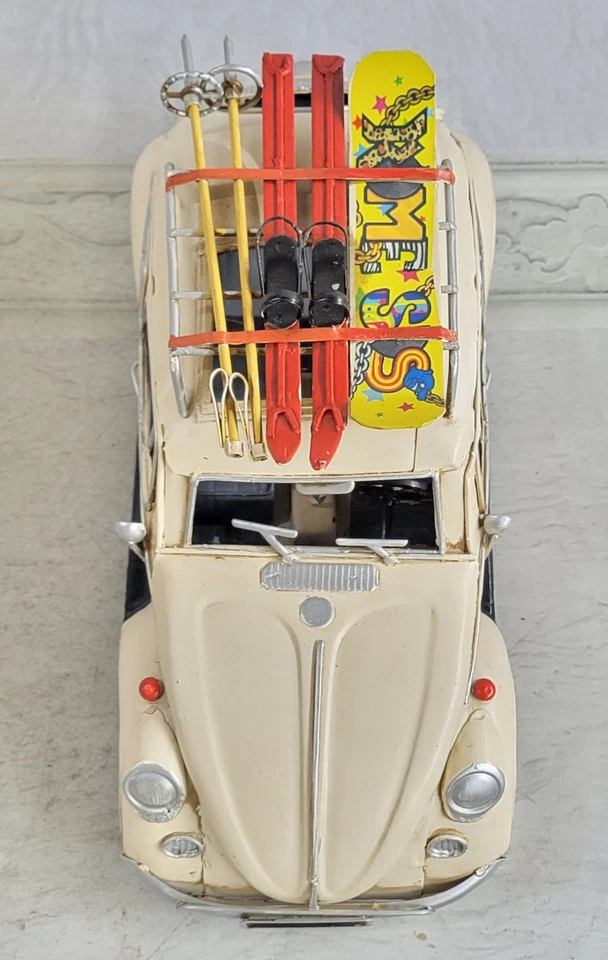 Jayland 1:12 Volkswagen VW Beetle 1200 Modello Auto Die-Cast Classico Beige - Immagine 3 di 4