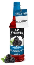 Syruvia Sugar Free Blackberry Syrup 25.4 fl oz, for Beverages, Desserts, & More