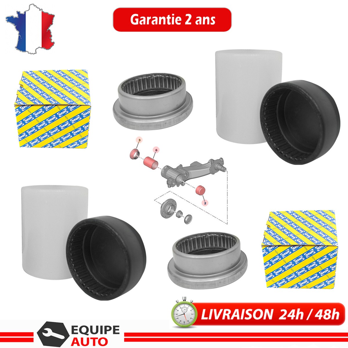 Essieu Arrière Complet Gurpil 28339 - 9,5mm - Homme - Qualité Pro Résistant Aux Intempéries