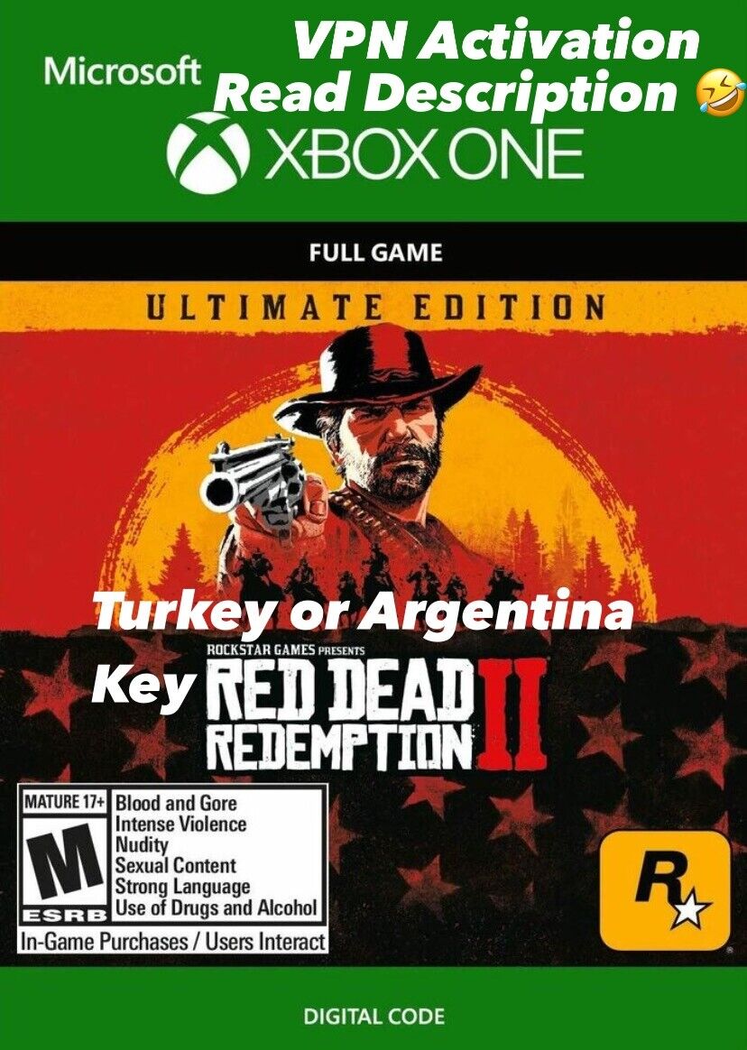 Red Dead Redemption 2 (Xbox One , X/S Gift Key)Arg or Turkey,VPN