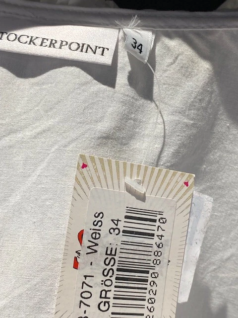 Stockerpoint Dirndlbluse -Dirndl Bluse weiss Spitze weiss Gr. 34 Neu mit Etikett - Bild 3 von 4