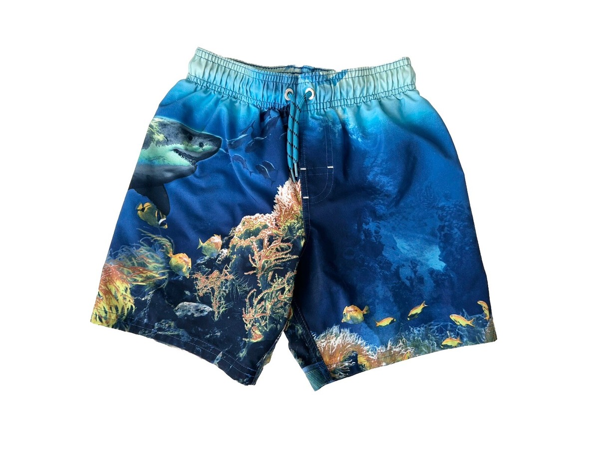 Wonder Nation S Swim Trunks Boys (6/7) Under the Sea Themed Pocket