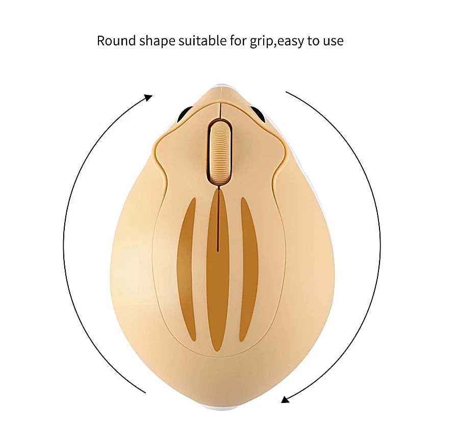 2.4G Wireless Optical Mouse Ergonomic 3D Mini 1200 DPI Hamster Kids Girl Gifts - Image 2 of 4