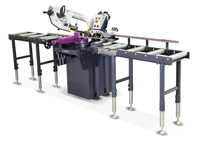 Metallbandsäge Optimum OPTIsaw S275NV +digitales Mess-System +Rollenbahnen