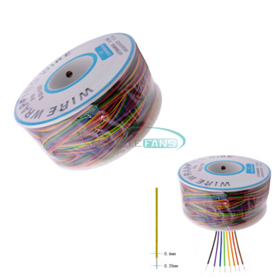30AWG Test Wrapping Cable Wire 280M B-30-1000 8-Wire Colored Insulation