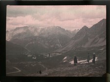 AUTOCHROME LUMICHROME Lot x2 Les Alpes, Galibier. Arbres, Coll. Pierre Bouguet