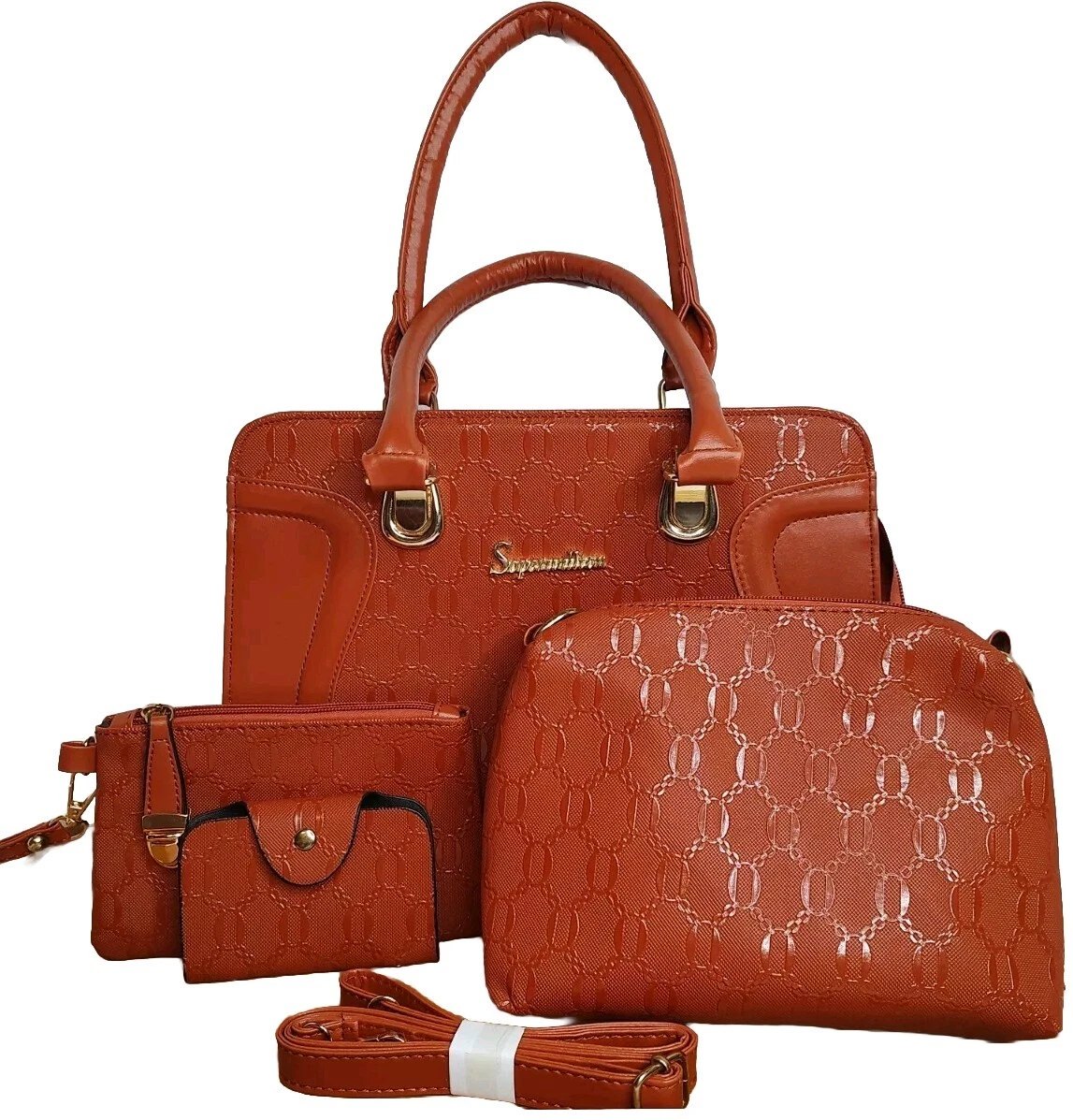 Ensemble de 4 pièces Soperwillton, sac à main épaule   embrayage   porte identification   sac à main