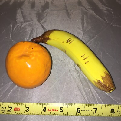 Vintage Italian Ceramic Banana Orange Hand Painted Vegetable Made in Italy C5
