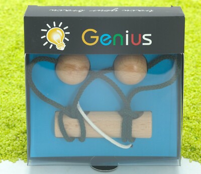 Fridolin IQ Test Holz Puzzle Genius Afrikanischer Knoten