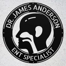 Personalized Otolaryngology Metal Sign ENT Clinic Office Wall Decor Gift