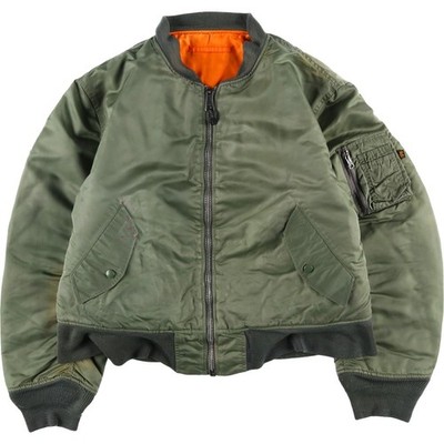Used civilian-issue Alpha Industries military flight jacket men's size L (ap...