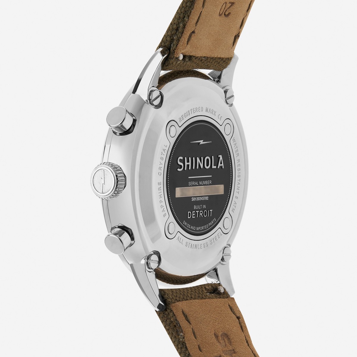 SHINOLA Detroit Men's The Traveler S0120245782 2 Eye Chronograph
