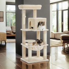 45" Cat Tree Tower for Indoor Cats, 5-Level Cat Condo for Large Cats with Large
