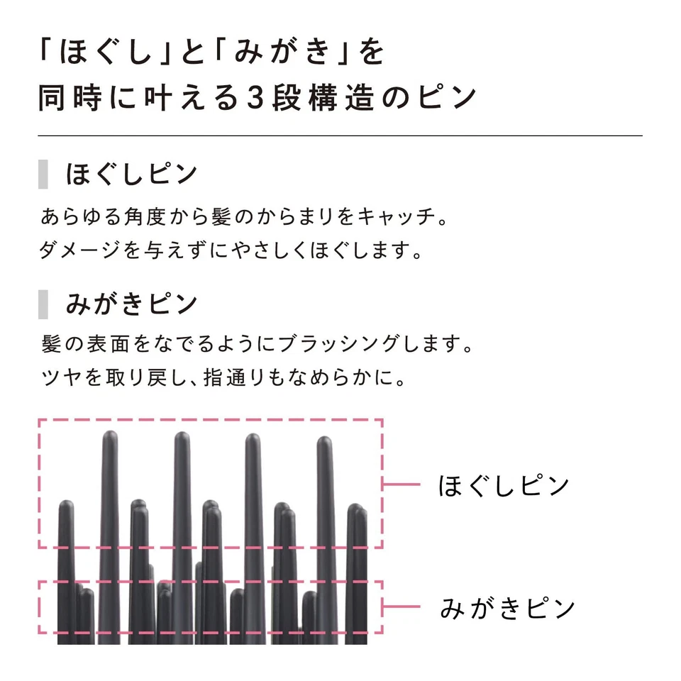 Cepillo de pelo ReFa AILE negro mate para el cuero cabelludo y el cuidado... - Imagen 4 de 4