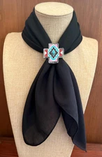 Wild Rag Scarf Slide-Aztec cross- Concho-Bandana Slide-Cowgirl Gift-Rodeo Jewel