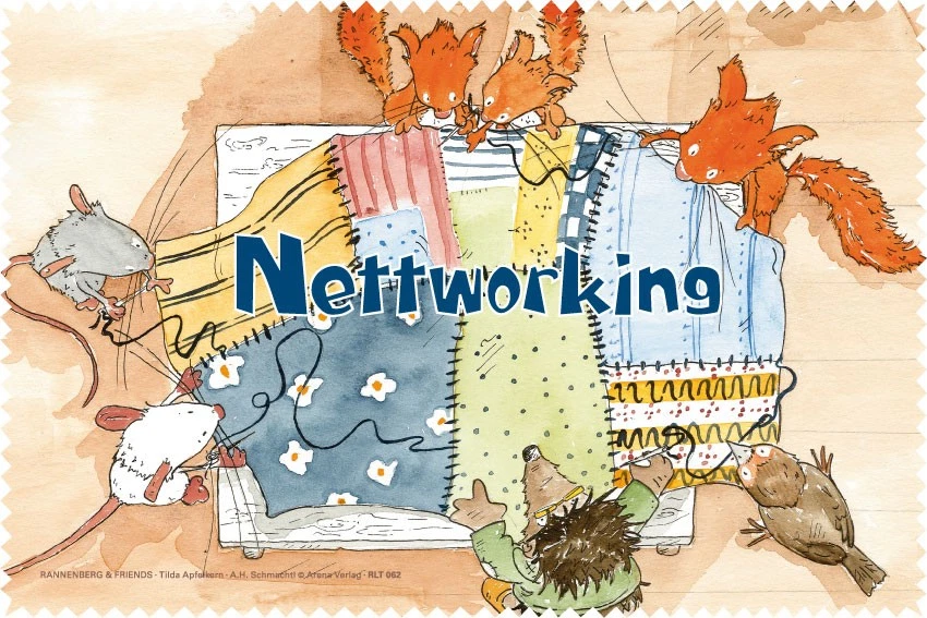 Schönes Microfasertuch/Laptoptuch "Tilda - Nettworking" von Rannenberg & Friends