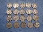 20 SILVER MERCURY DIMES WITH DATES     lot t