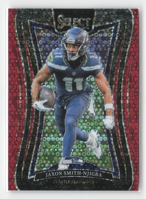 Jaxon Smith-Njigba 2024 Panini Select #349 Red Disco Prism #/49