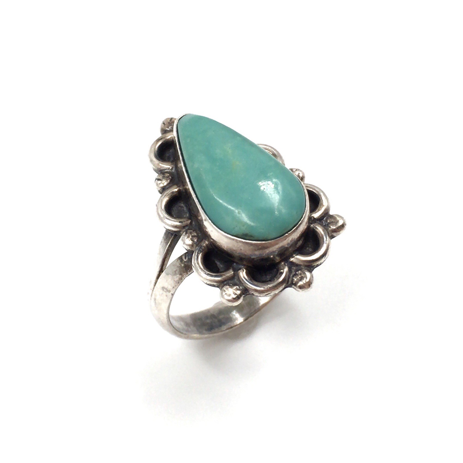 925 Silver Ring Turquoise Solid Mens Jewellery Vi… - image 1