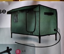Heated Outdoor Cat House with Rain-Proof Eave  Safety Escape Door   