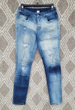 Venus Jeans Womens 6 Slim Ankle Acid Wash Panelled Distressed Stretch