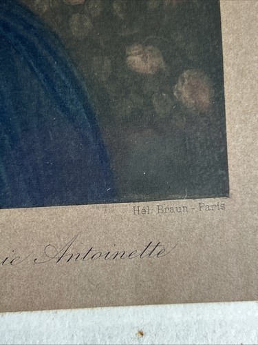 PAIR of Antique ART PRINTS of MARIE ANTOINETTE & NAPOLEON BONAPARTE by Hal Braun - Picture 12 of 15