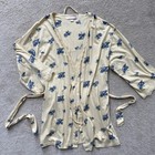Vintage victoria’s secret 100% cotton robe size L Yellow Blue Green Lightweight — photo 3