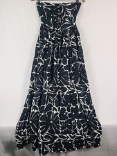 NWT ASOS Design Women's Bandeau Lace Up Maxi Linen Beach Dress Sz 2