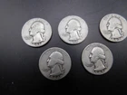 1941s, 1942s, 1943s, 1944s, 1945s Washington Quarters, Silver, Circulated