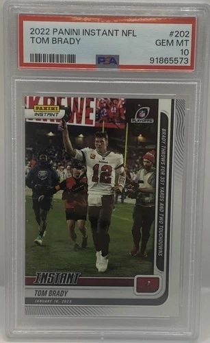 2022 Panini Instant NFL #202 Tom Brady PSA 10 GEM MINT BUCS Final Game