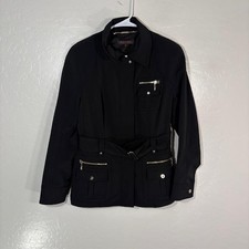 Escada Jacket Womens 40 Black Belted Utility ...