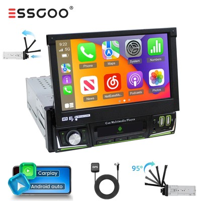 7 Zoll 2G+64GB Android 14 Autoradio 1 DIN GPS NAVI Bluetooth FM/RDS WIFI USB AUX