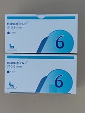 2 x Novofine - Pen-Nadeln 6mm, 31G (0,25mm), a.100 Stück