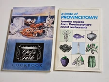 2 CAPE COD Restaurant PROVINCETOWN Cook Books CHEF'S TABLE CAPE COD Lobster Pot